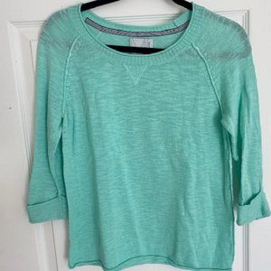 Michael Stars Mint Slub Sweater, Size Small